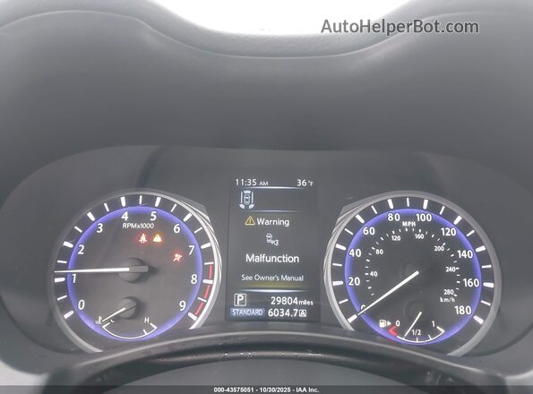 JN1EV7BR7PM541001 2023 INFINITI Q50 White უკანა სავარძლების ხედი