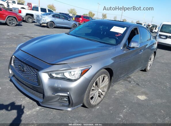 JN1EV7CP0MM703883 2021 INFINITI Q50 Gray Front left