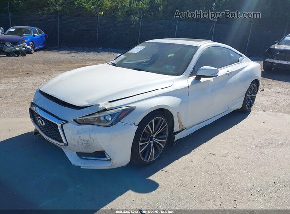 JN1EV7EK9JM340545 2018 INFINITI Q60 White Առջևի ձախ երեք քառորդ տեսարան