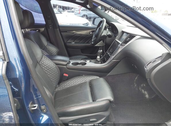 JN1FV7AP2KM760770 2019 INFINITI Q50 Blue Вид салону спереду