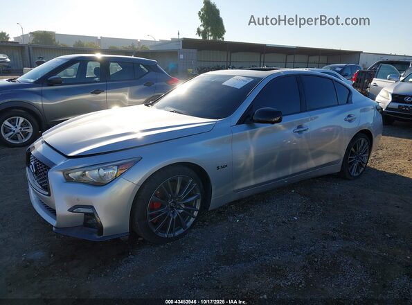 JN1FV7AP7LM630100 2020 INFINITI Q50 Silver Առջևի ձախ երեք քառորդ տեսարան