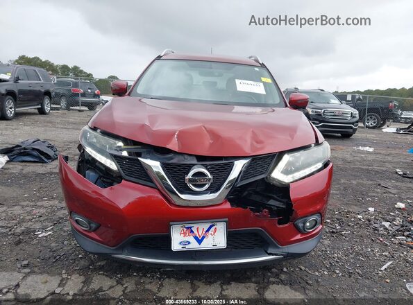 JN8AT2MV4GW132011 2016 NISSAN ROGUE Red Instrument cluster view
