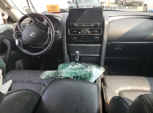 JN8AY2ACXM9145165 2021 NISSAN ARMADA Black Widok deski rozdzielczej