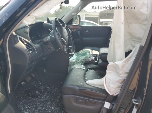 JN8AY2ACXM9145165 2021 NISSAN ARMADA Black Widok wnętrza z przodu