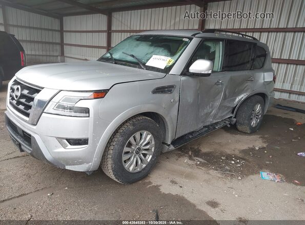 JN8AY2AD0M9662144 2021 NISSAN ARMADA Silver Przód lewy