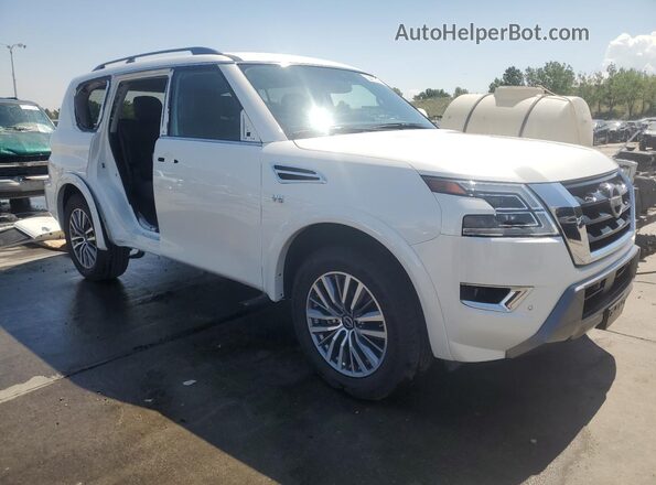 JN8AY2AD0M9662953 2021 NISSAN ARMADA White Przód prawy