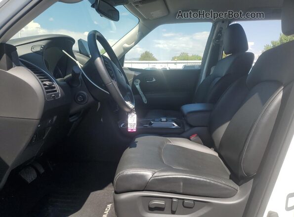 JN8AY2AD0M9662953 2021 NISSAN ARMADA White Widok wnętrza z przodu