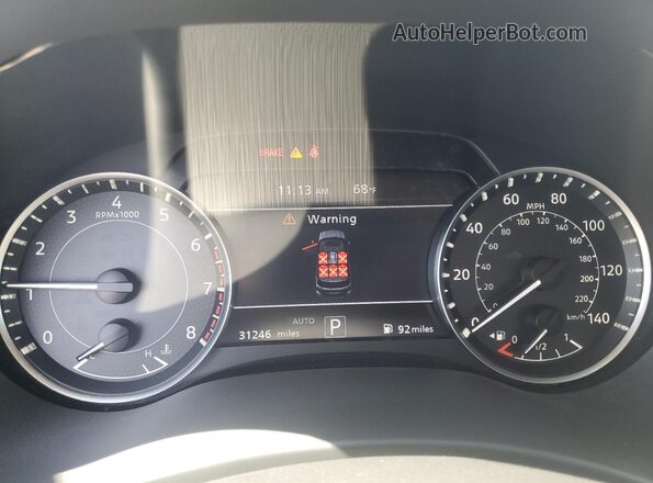 JN8AY2AD0M9662953 2021 NISSAN ARMADA White Widok zestawu wskaźników