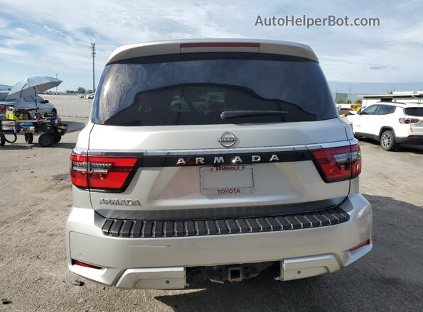 JN8AY2BA8M9371069 2021 NISSAN ARMADA Серебряный Вид сзади