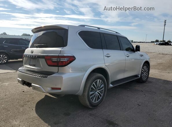 JN8AY2BA8M9371069 2021 NISSAN ARMADA Серебряный Задняя правая четверть
