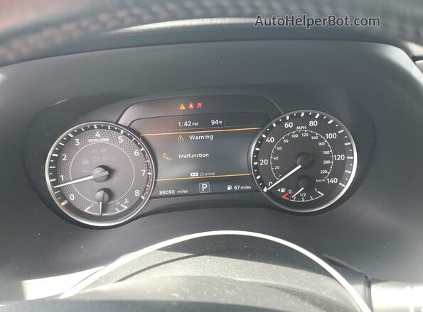 JN8AY2BA8M9371069 2021 NISSAN ARMADA Серебряный Вид щитка приборов