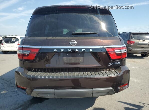 JN8AY2DA7M9371836 2021 NISSAN ARMADA Бордовый Вид сзади