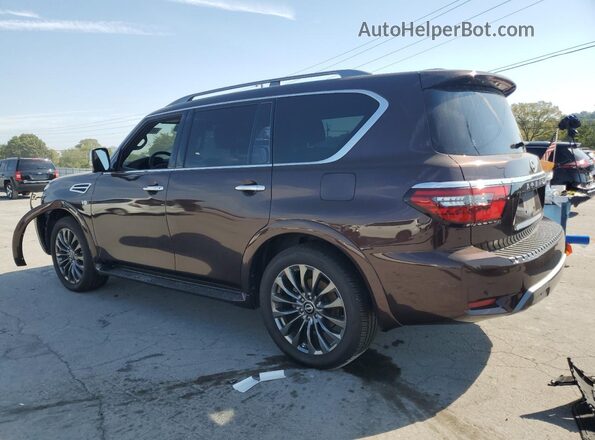 JN8AY2DA7M9371836 2021 NISSAN ARMADA Бордовый Задняя левая четверть