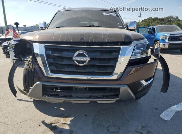 JN8AY2DA7M9371836 2021 NISSAN ARMADA Бордовый Вид спереди