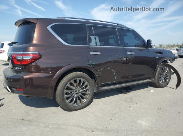JN8AY2DA7M9371836 2021 NISSAN ARMADA Бордовый Задняя правая четверть