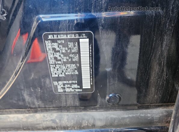 JN8AY2NC3L9617618 2020 NISSAN ARMADA Blue Vista de la etiqueta del VIN