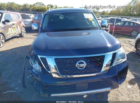 JN8AY2NC5KX509754 2019 NISSAN ARMADA Blue Widok zestawu wskaźników