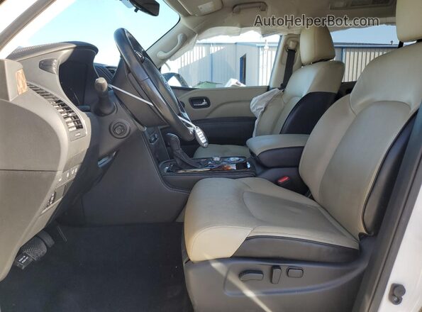JN8AZ2AF4M9715619 2021 INFINITI QX80 White Widok wnętrza z przodu