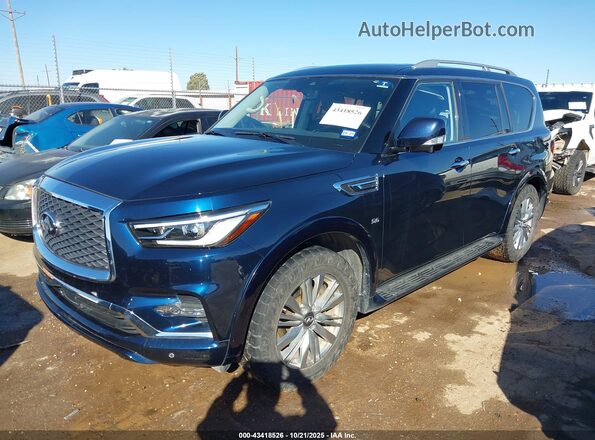 JN8AZ2NE2L9252444 2020 INFINITI QX80 Blue Vista tres cuartos delantera izquierda