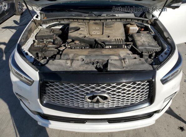 JN8AZ2NE8K9236795 2019 INFINITI QX80 White ძრავის განყოფილების ხედი