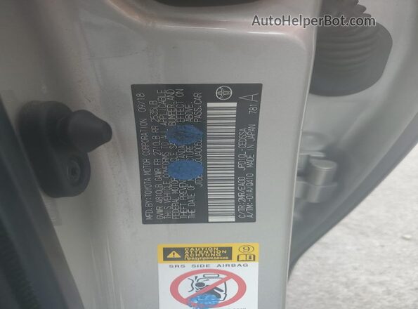 JTDBVRBD0JA005225 2018 TOYOTA MIRAI Silver ძრავის განყოფილების ხედი