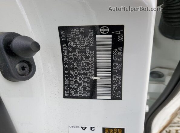 JTDBVRBD5KA007800 2019 TOYOTA MIRAI White ძრავის განყოფილების ხედი