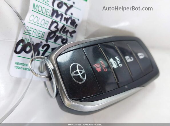 JTDBVRBD7LA008254 2020 TOYOTA MIRAI Blue Вид панелі приладів
