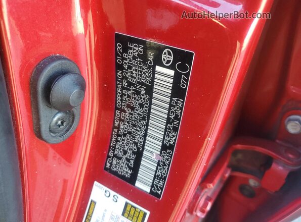 JTDEPRAE9LJ100029 2020 TOYOTA LL Red Widok komory silnika