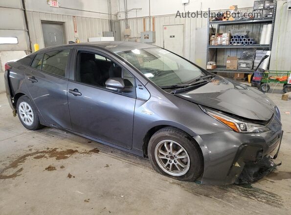 JTDKAMFU5M3143781 2021 TOYOTA PRIUS Gray Przód prawy