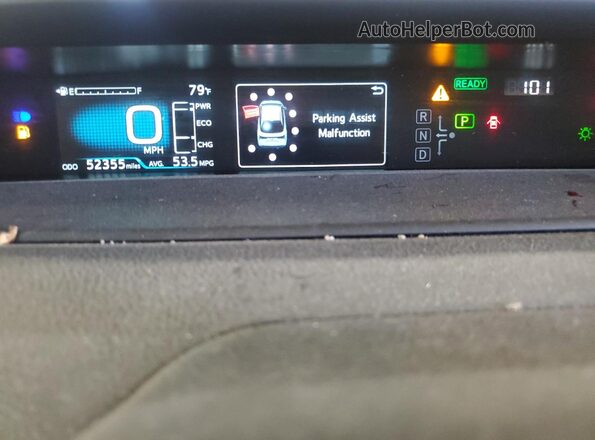 JTDKAMFU5M3143781 2021 TOYOTA PRIUS Gray Widok zestawu wskaźników