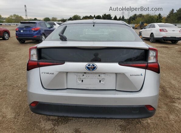 JTDKAMFU7M3148299 2021 TOYOTA PRIUS Серебряный Вид сзади