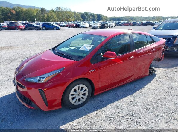 JTDKAMFUXM3133862 2021 TOYOTA PRIUS Красный Передняя левая четверть