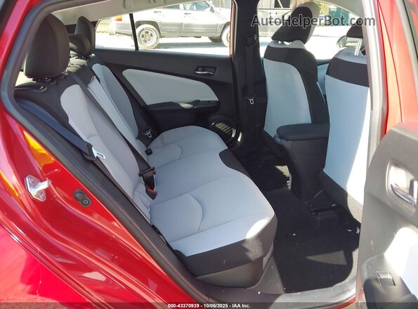 JTDKAMFUXM3133862 2021 TOYOTA PRIUS Красный Вид наклейки с VIN-кодом