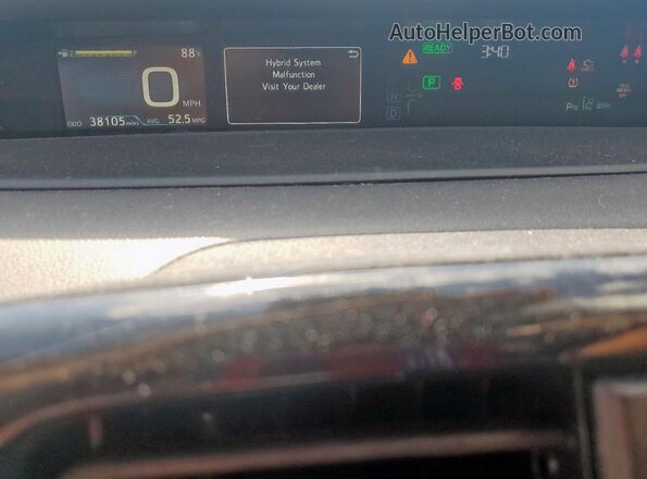 JTDKARFU5L3116303 2020 TOYOTA PRIUS Gray ხელსაწყოთა პანელის ხედი