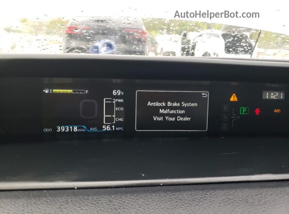 JTDKARFUXL3124591 2020 TOYOTA PRIUS Silver Widok zestawu wskaźników