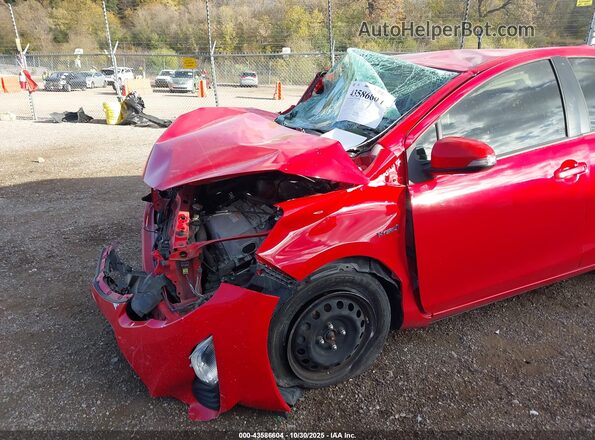 JTDKDTB37G1136880 2016 TOYOTA PRIUS C Red Вид спереду