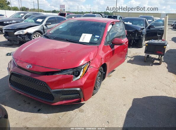 JTDS4RCE0LJ032079 2020 TOYOTA LL Red Առջևի ձախ երեք քառորդ տեսարան