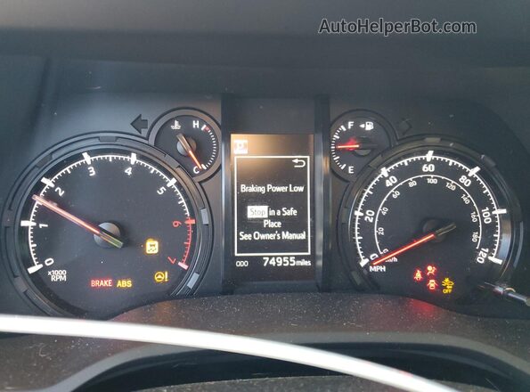 JTEBU5JR9L5826176 2020 TOYOTA 4RUNNER Blue Вид щитка приладів