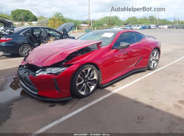 JTHAP5AY2MA101170 2021 LEXUS LC 500 Red Առջևի ձախ երեք քառորդ տեսարան