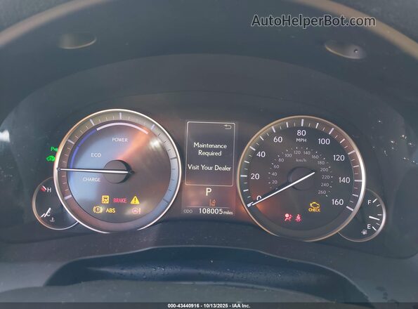JTHBW1GG9G2118920 2016 LEXUS ES 300H Серебряный Вид задних сидений