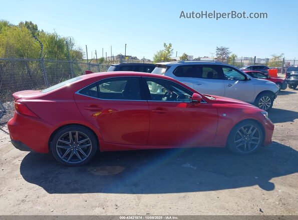 JTHCM1D24H5025354 2017 LEXUS IS 300 Red Widok wnętrza z tyłu