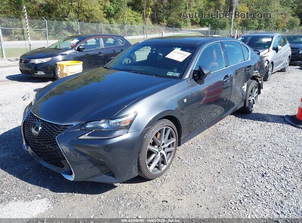 JTHCZ1BL8HA007329 2017 LEXUS GS 350 Черный Передняя левая четверть