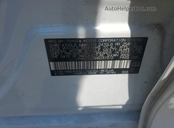 JTHGZ1B20M5037372 2021 LEXUS IS White Vista del compartimento del motor