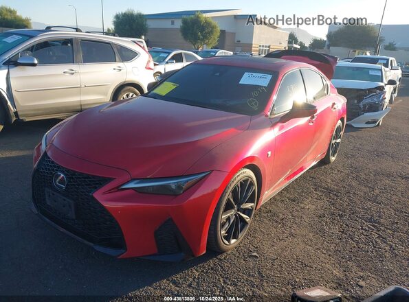 JTHGZ1B24M5040534 2021 LEXUS IS 350 Red Przód lewy