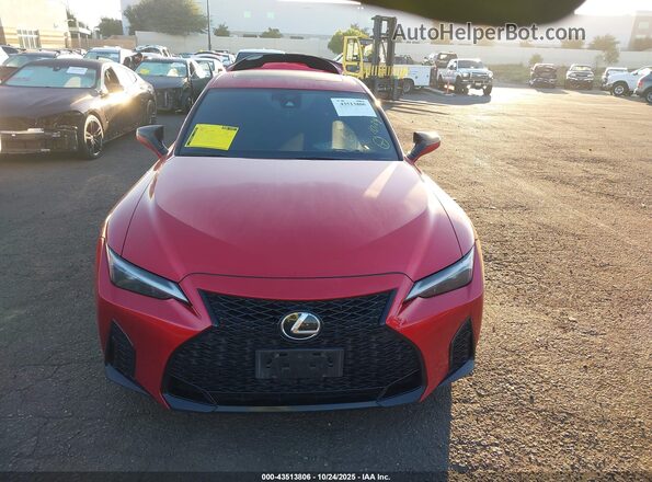 JTHGZ1B24M5040534 2021 LEXUS IS 350 Red Widok zestawu wskaźników