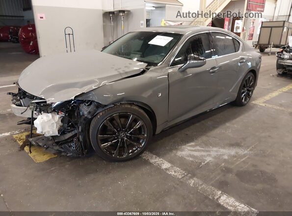 JTHGZ1E20R5037259 2024 LEXUS IS 350 Gray წინა მარცხენა ხედი სამი მეოთხედიდან