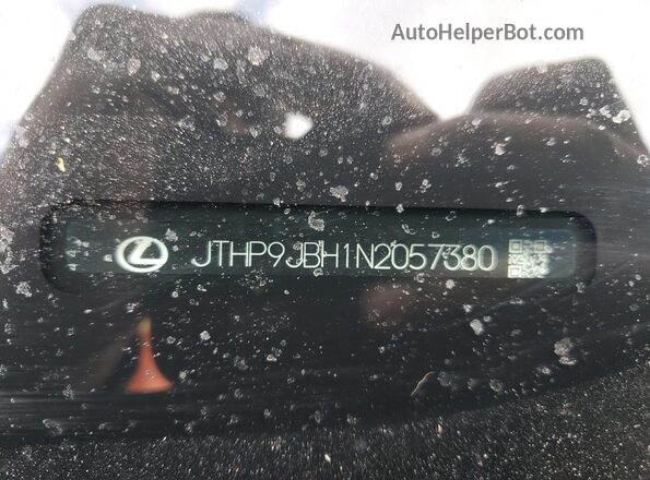 JTHP9JBH1N2057380 2022 LEXUS UX Gray Вид наклейки з VIN-кодом