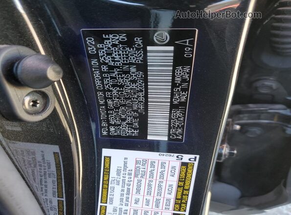 JTHR9JBH8L2029159 2020 LEXUS UX Black 