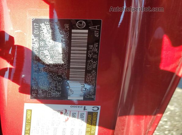 JTHSE5BC9H5007685 2017 LEXUS RC Red Engine compartment view