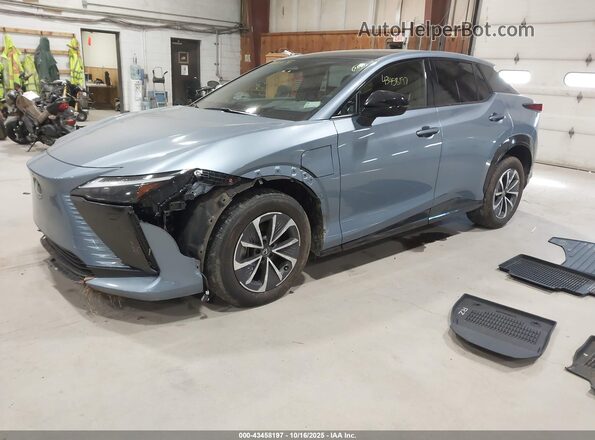 JTJAAAAB6PA018740 2023 LEXUS RZ 450E Blue წინა მარცხენა ხედი სამი მეოთხედიდან